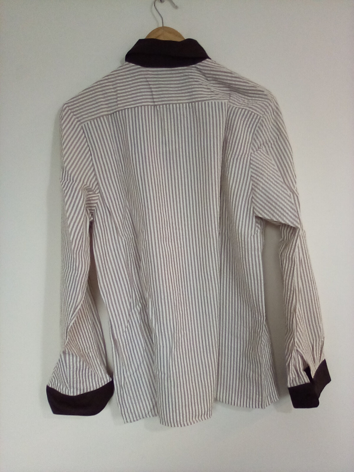MENS CREAM SHIRT WITH STRIPES