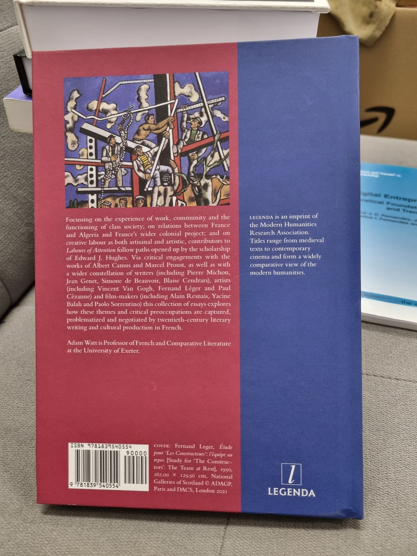 LABOURS OF ATTENTION - work, class and sociey in french and francophone literature and culture - essays for edward j. hughes edited by adam watt