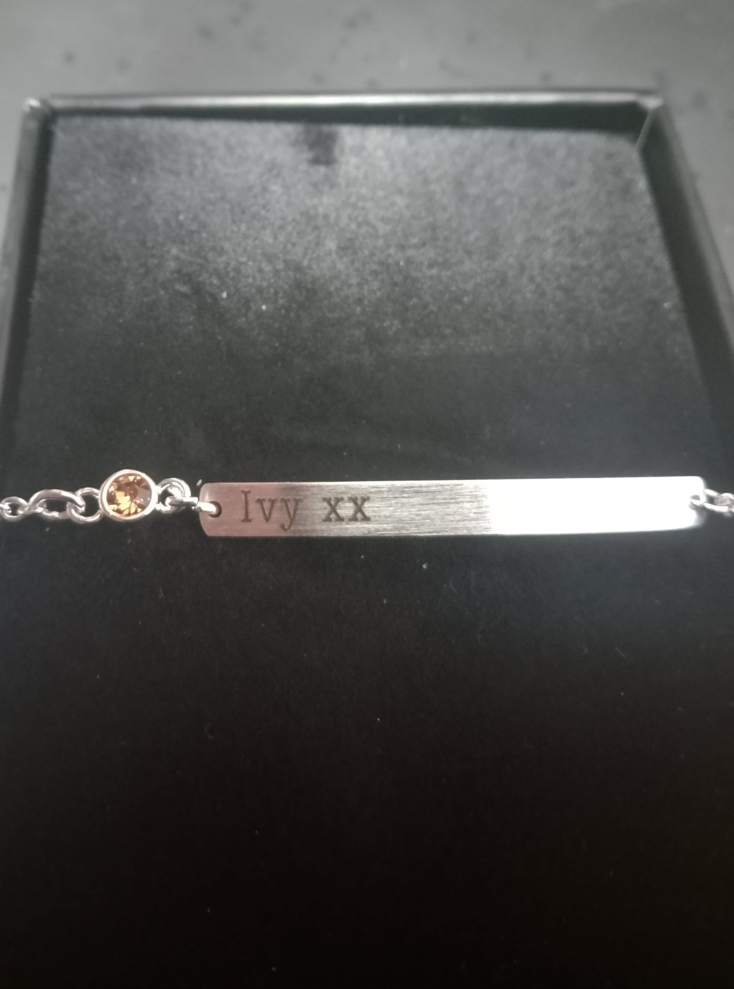 Citrine Personalised Name Bracelet - Ivy