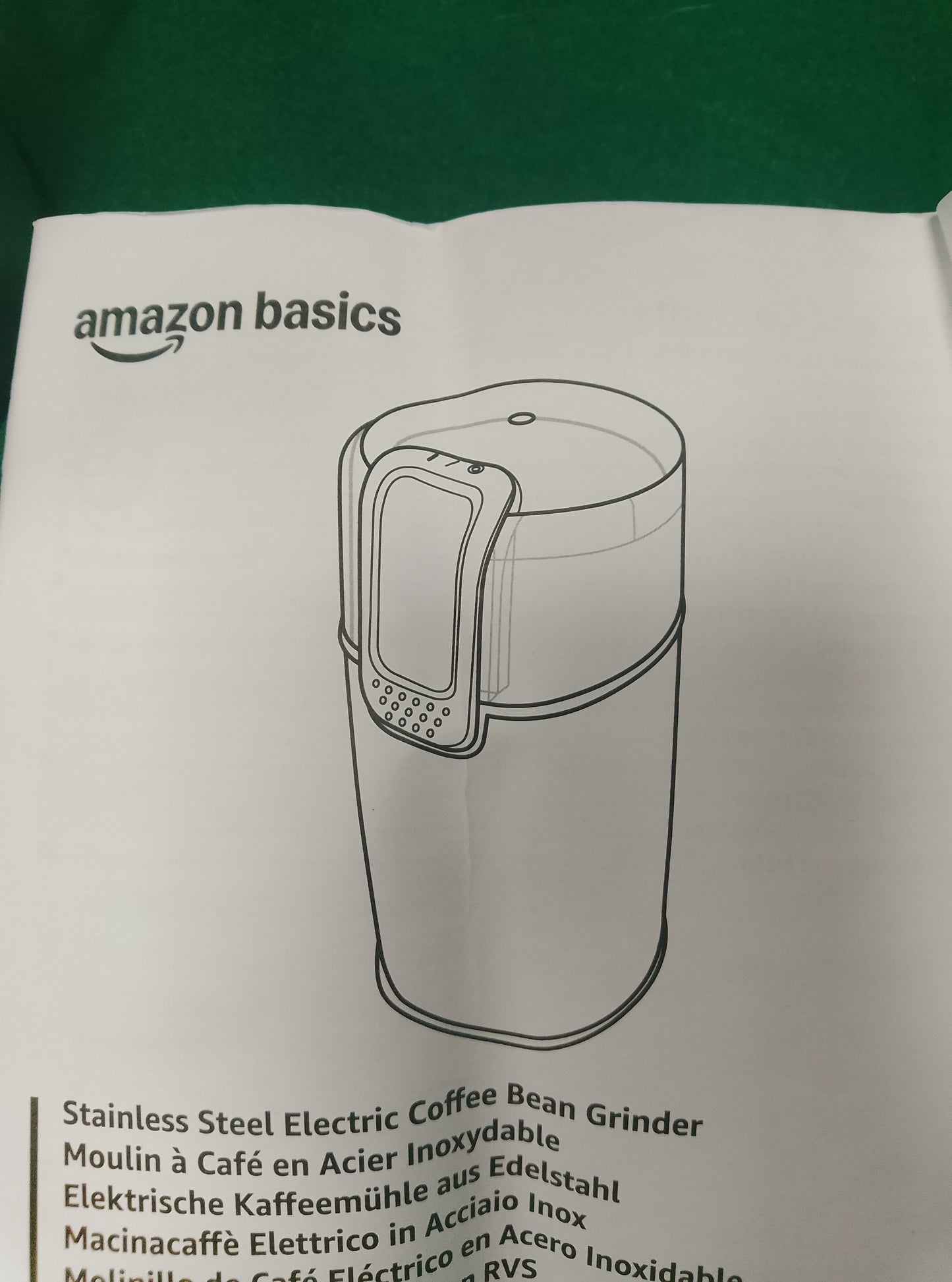 Electric Coffee Bean Grinder - Amazon Basics