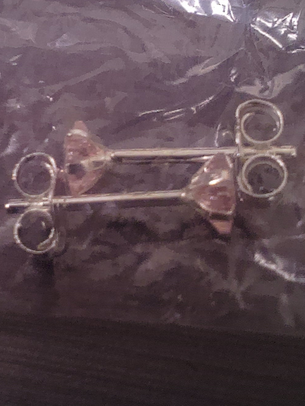 Pink Crystal Star Earring (Stud)