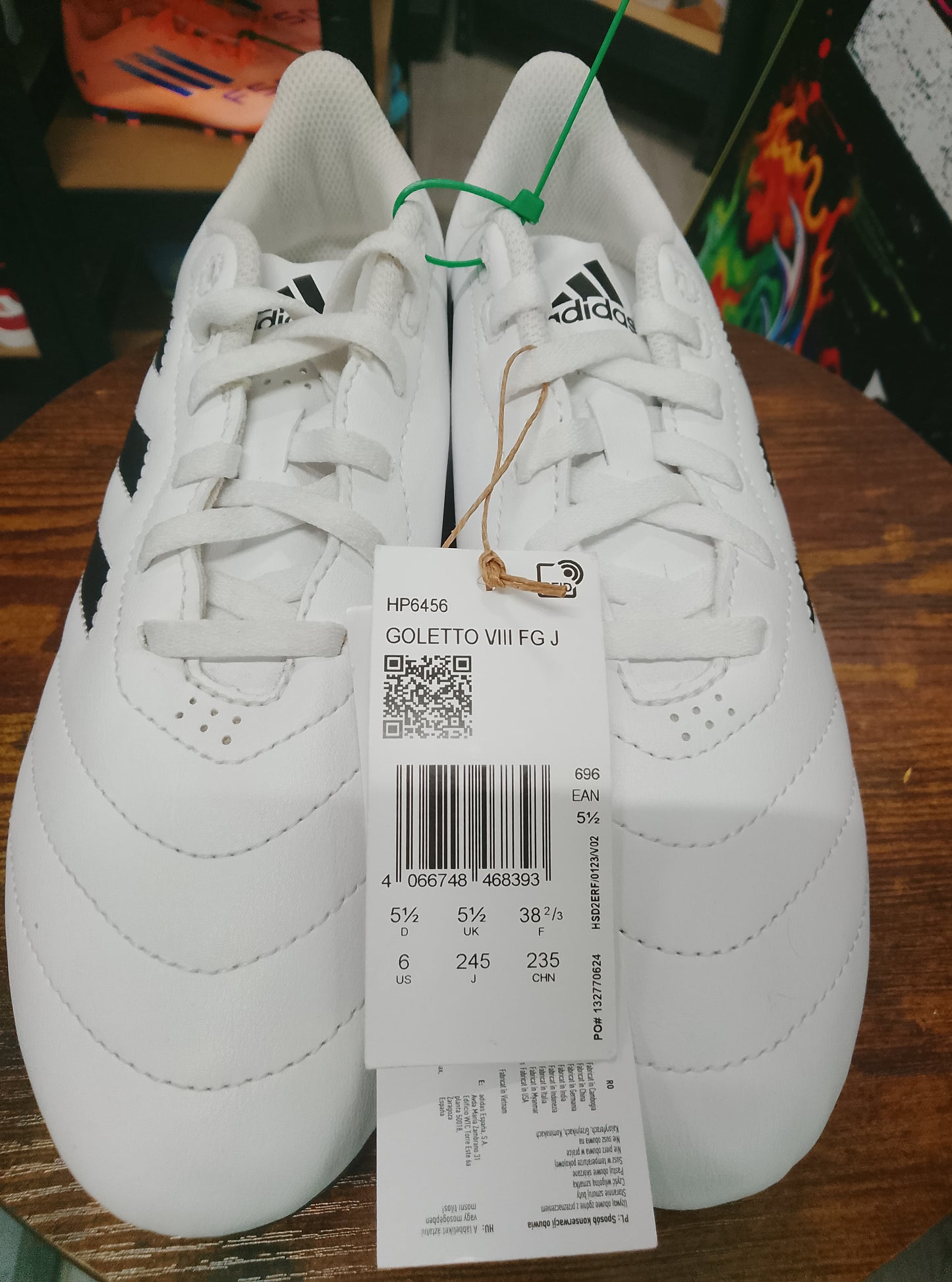 Goletto VIII FG Black and White Football Boots