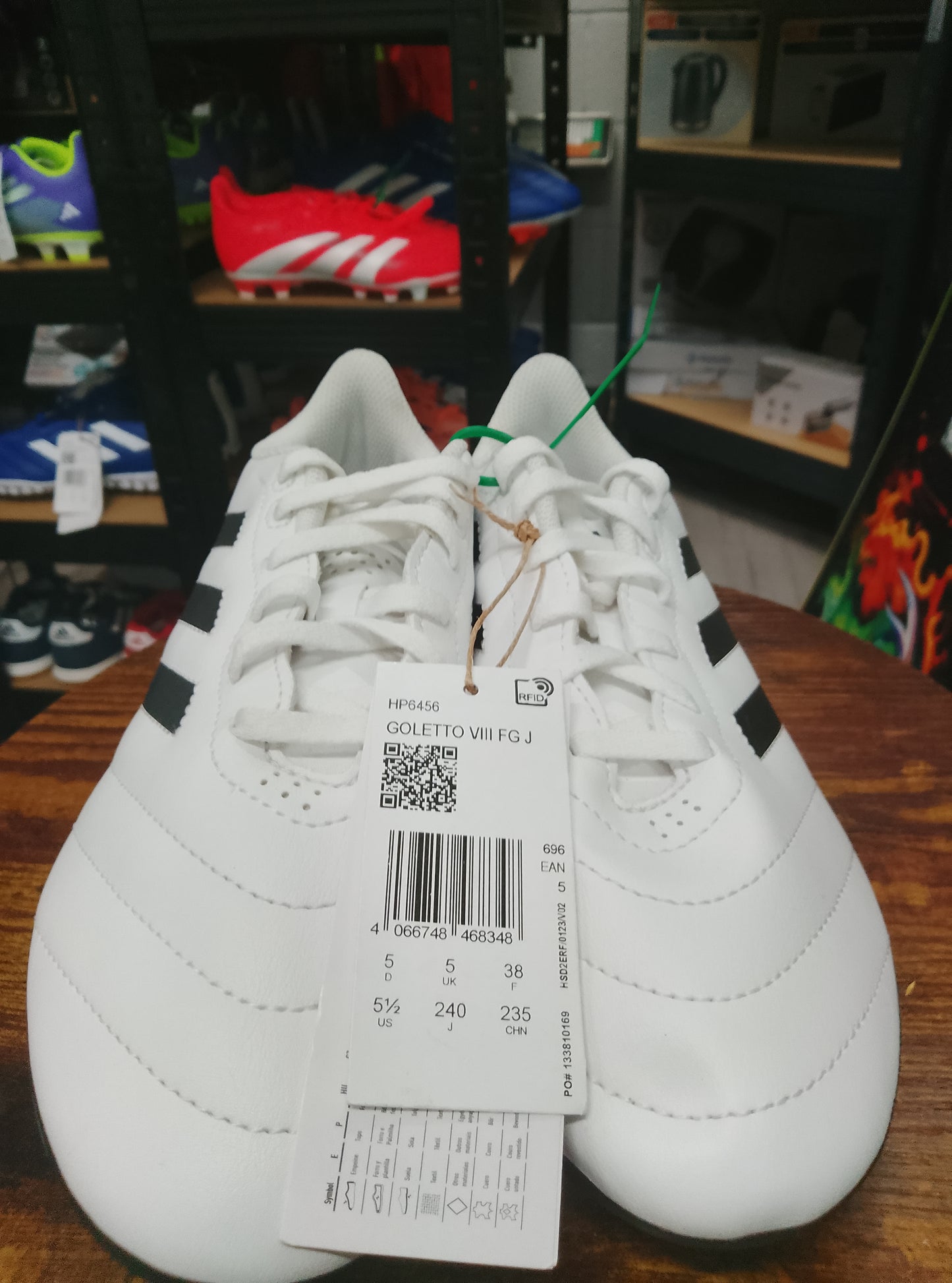 Goletto VIII FG Black and White Football Boots