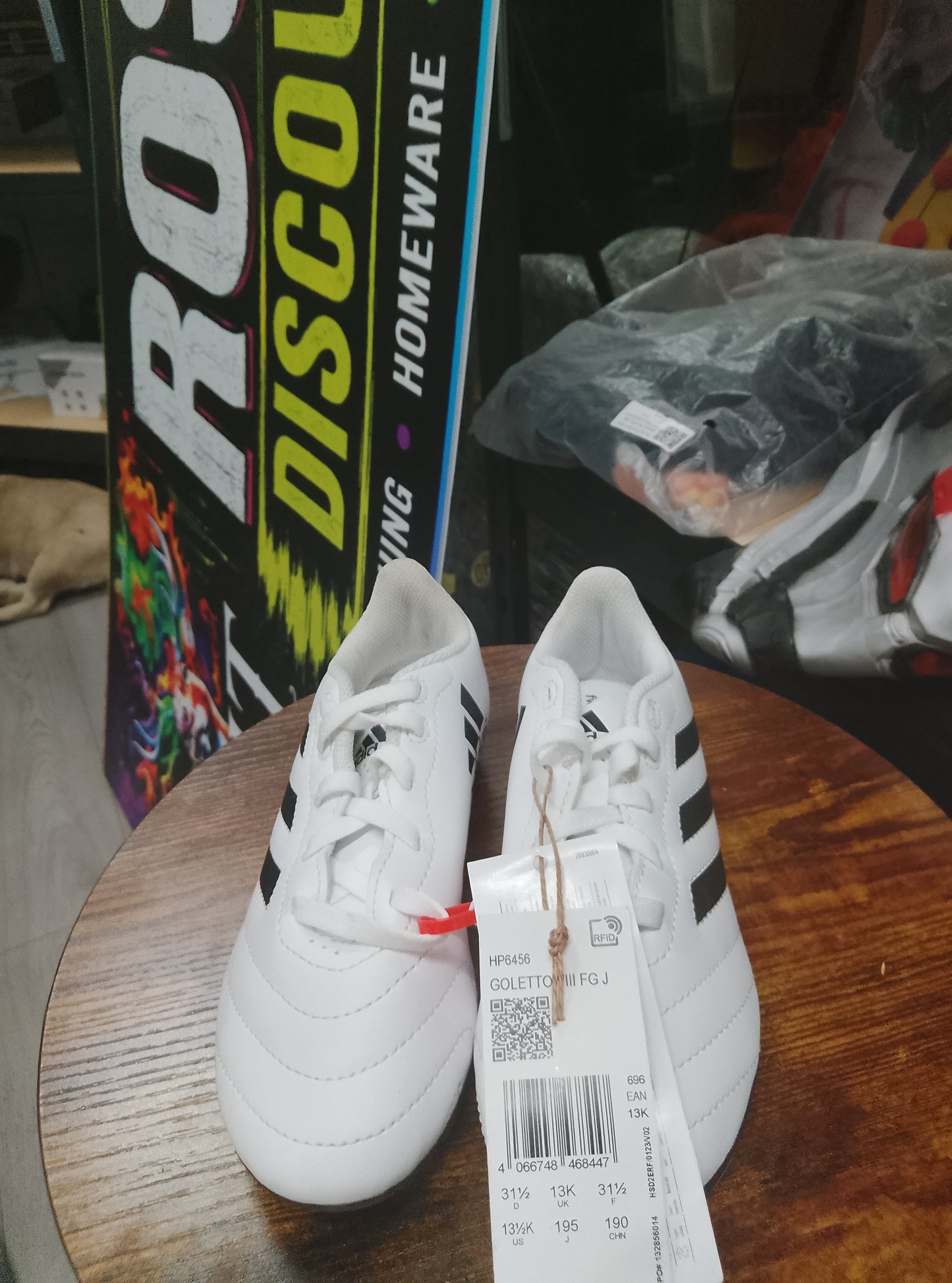 Goletto VIII FG Black and White Football Boots