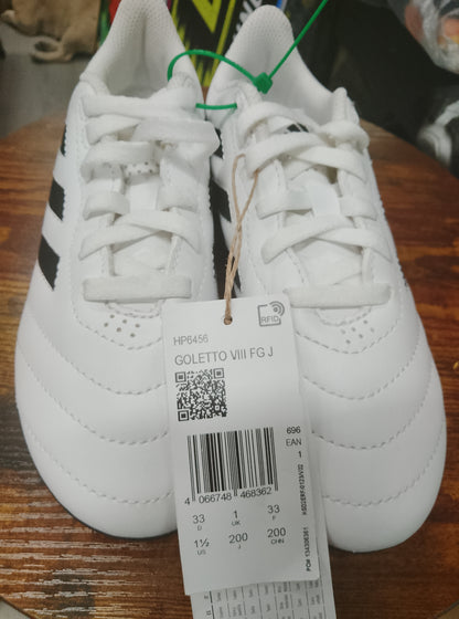 Goletto VIII FG Black and White Football Boots