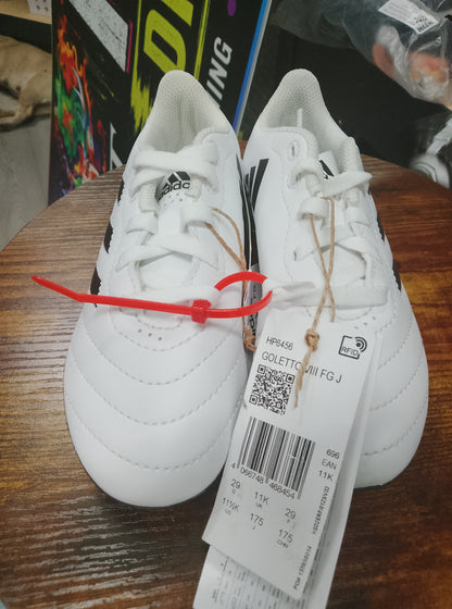 Goletto VIII FG Black and White Football Boots