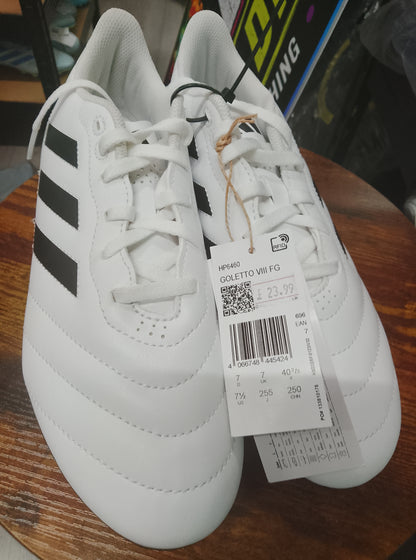 Goletto VIII FG Black and White Football Boots