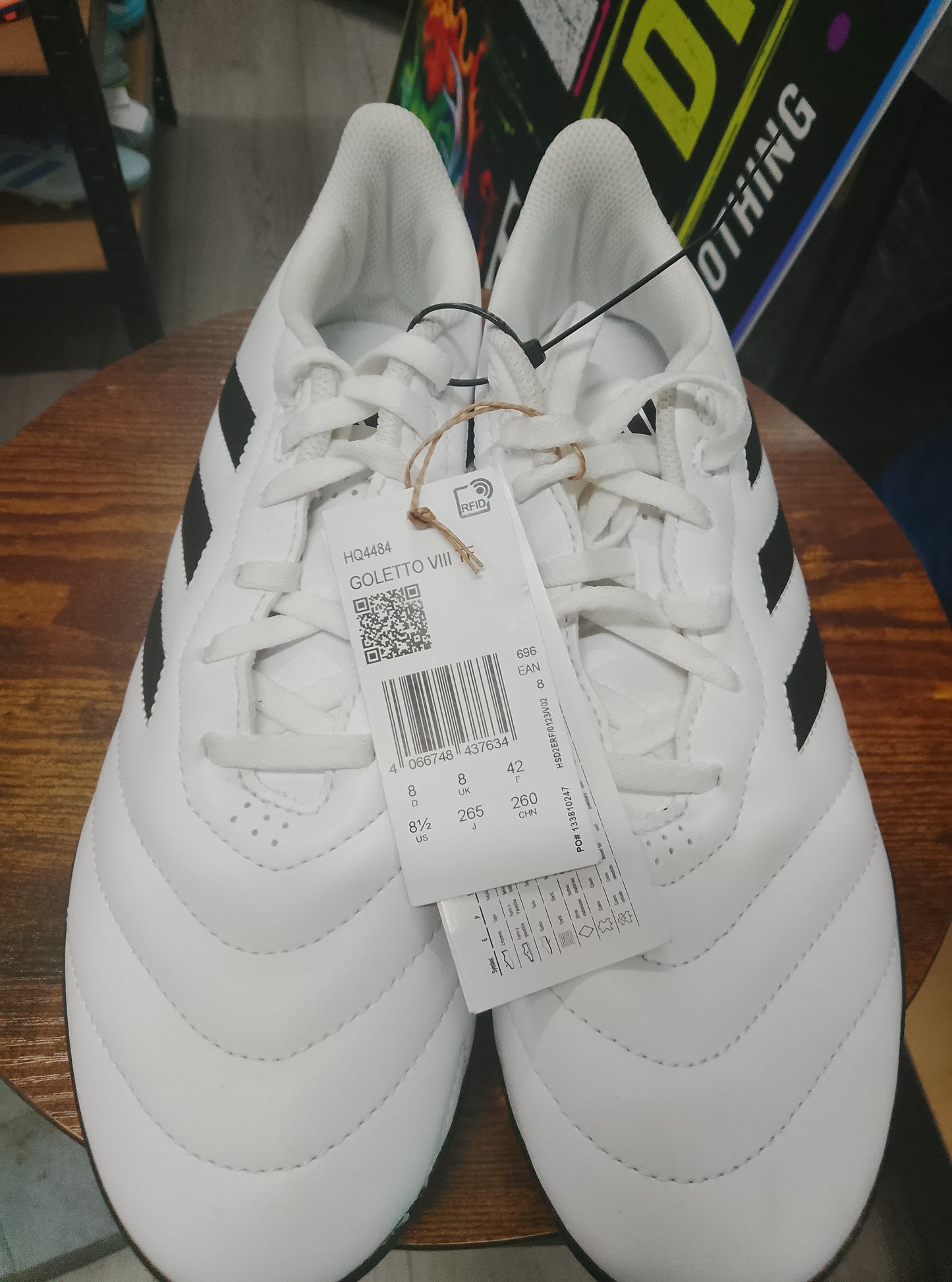 Goletto VIII Black and White Turf Football Boots