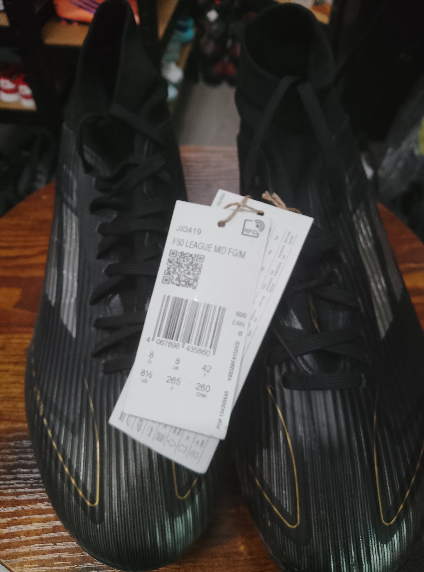 Adidas F50 Black/Gold/Silver League MID FG/M Football Boots