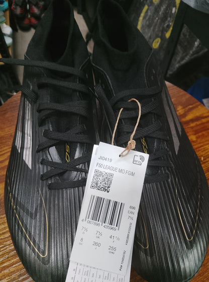 Adidas F50 Black/Gold/Silver League MID FG/M Football Boots