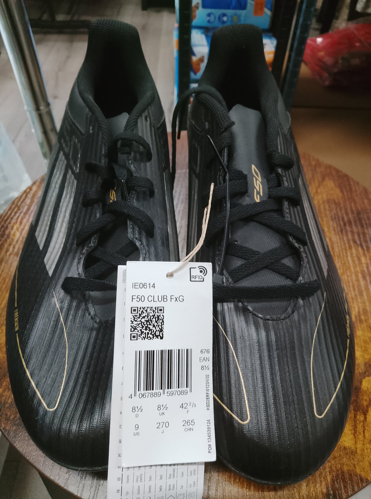 Adidas F50 Black/Gold/Silver Flexible Ground Football Boots