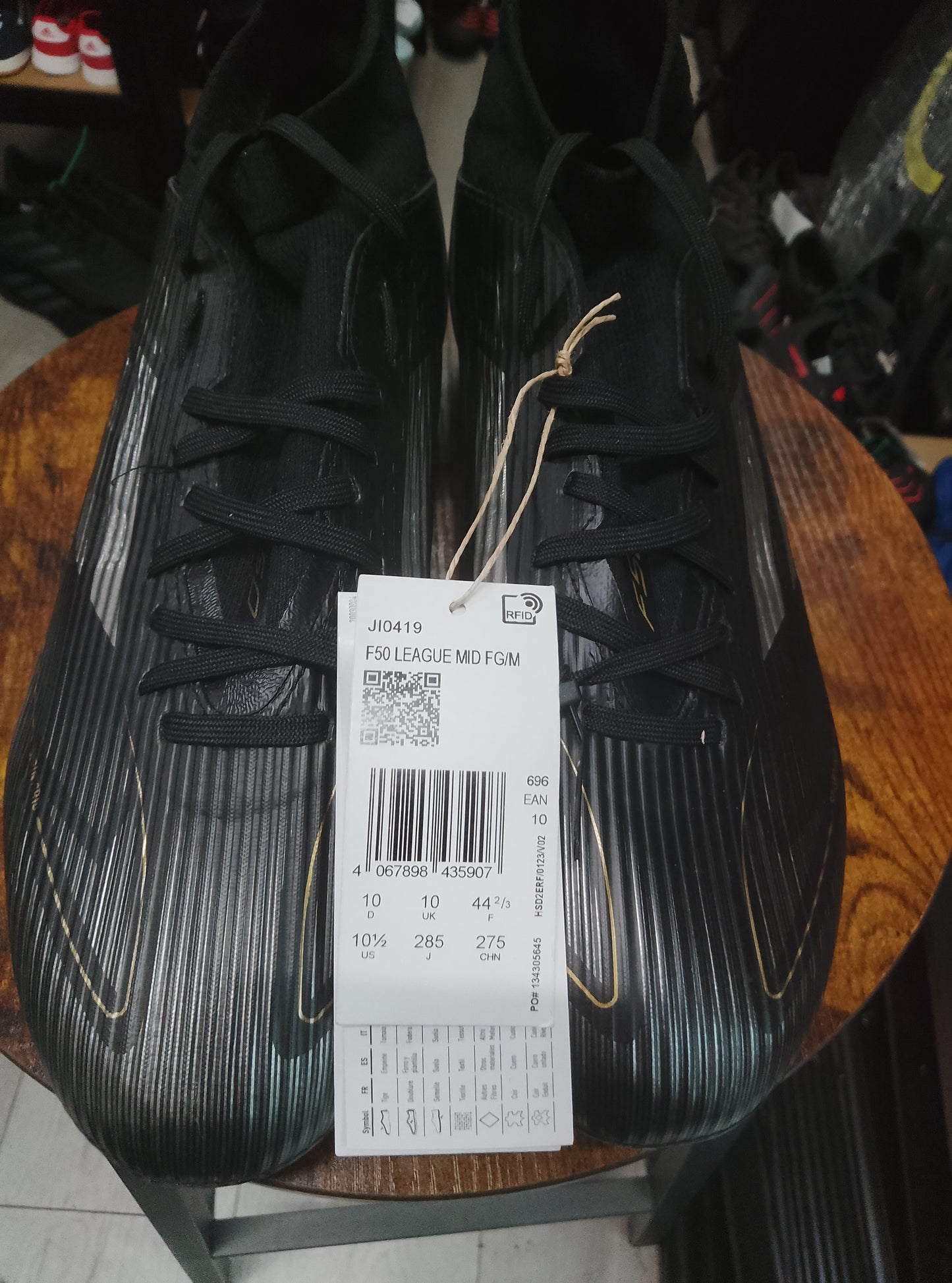 Adidas F50 Black/Gold/Silver League MID FG/M Football Boots