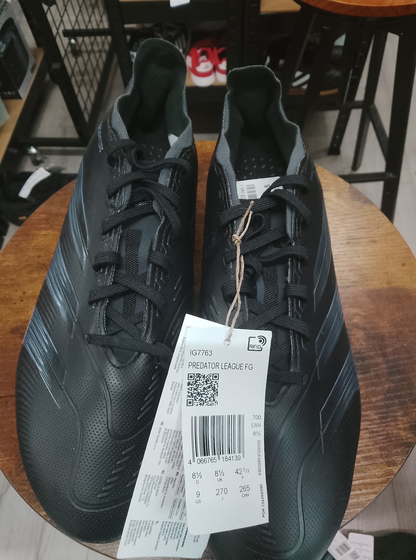 Adidas Predator League Core Black & Carbon Firm Ground Football Boots