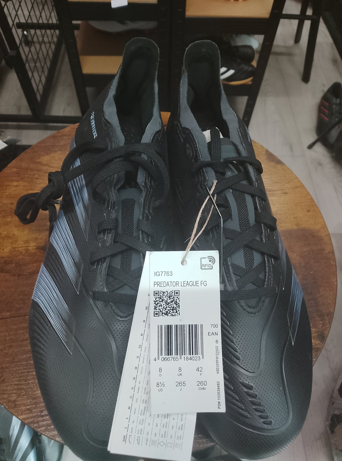 Adidas Predator League Core Black & Carbon Firm Ground Football Boots