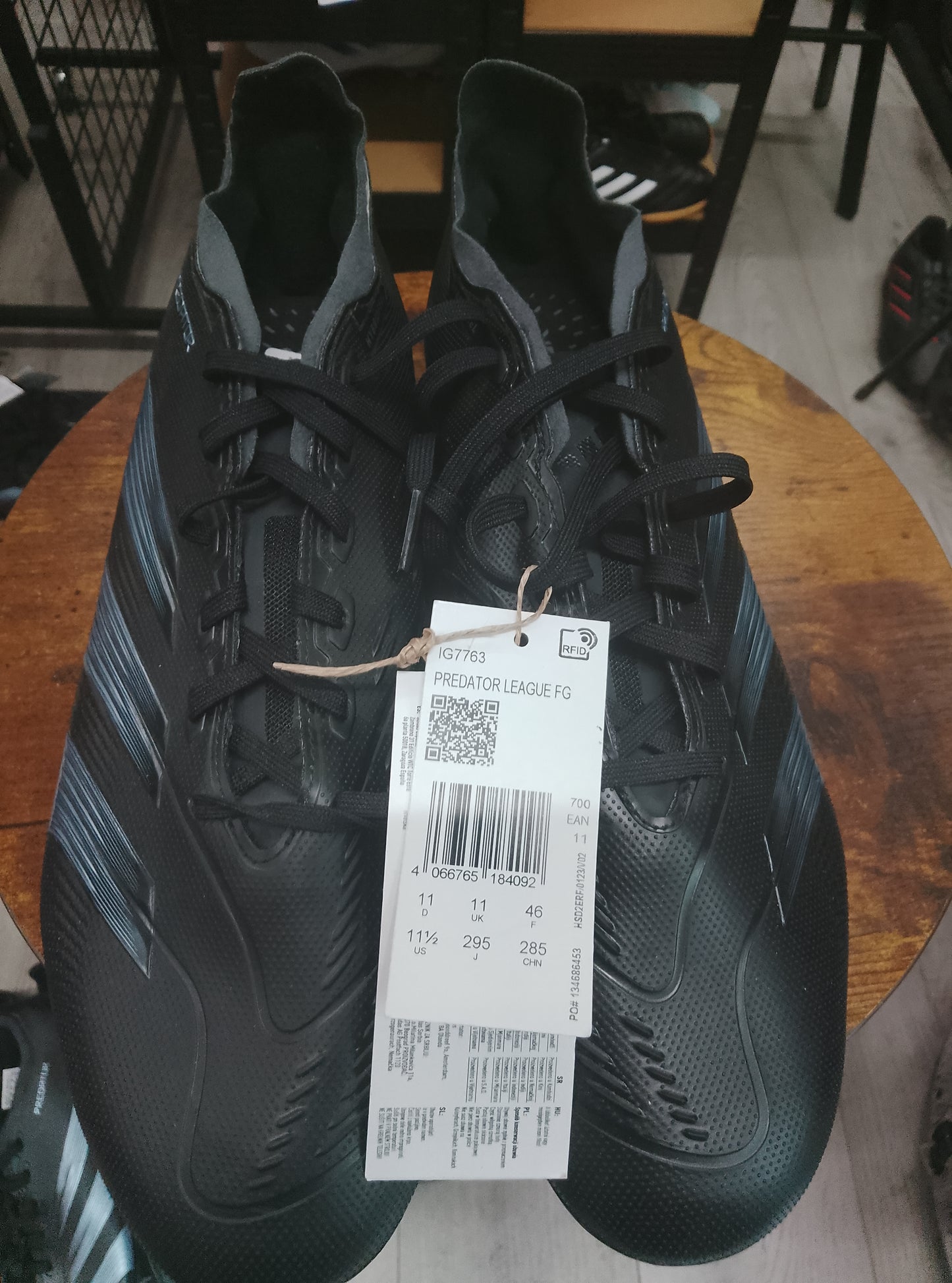 Adidas Predator League Core Black & Carbon Firm Ground Football Boots