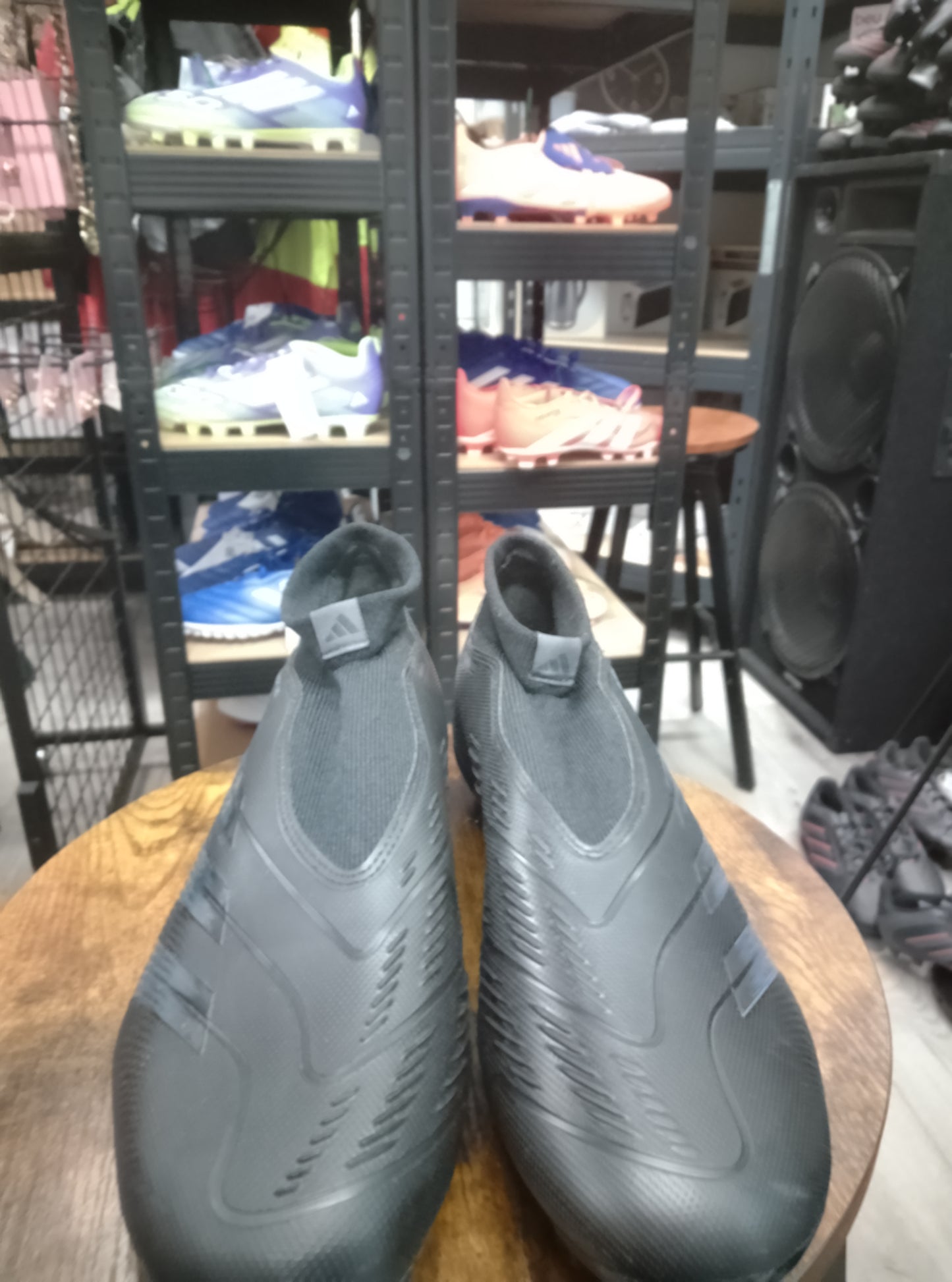 Adidas Predator League Laceless Core Black & Carbon Firm Ground Football Boots