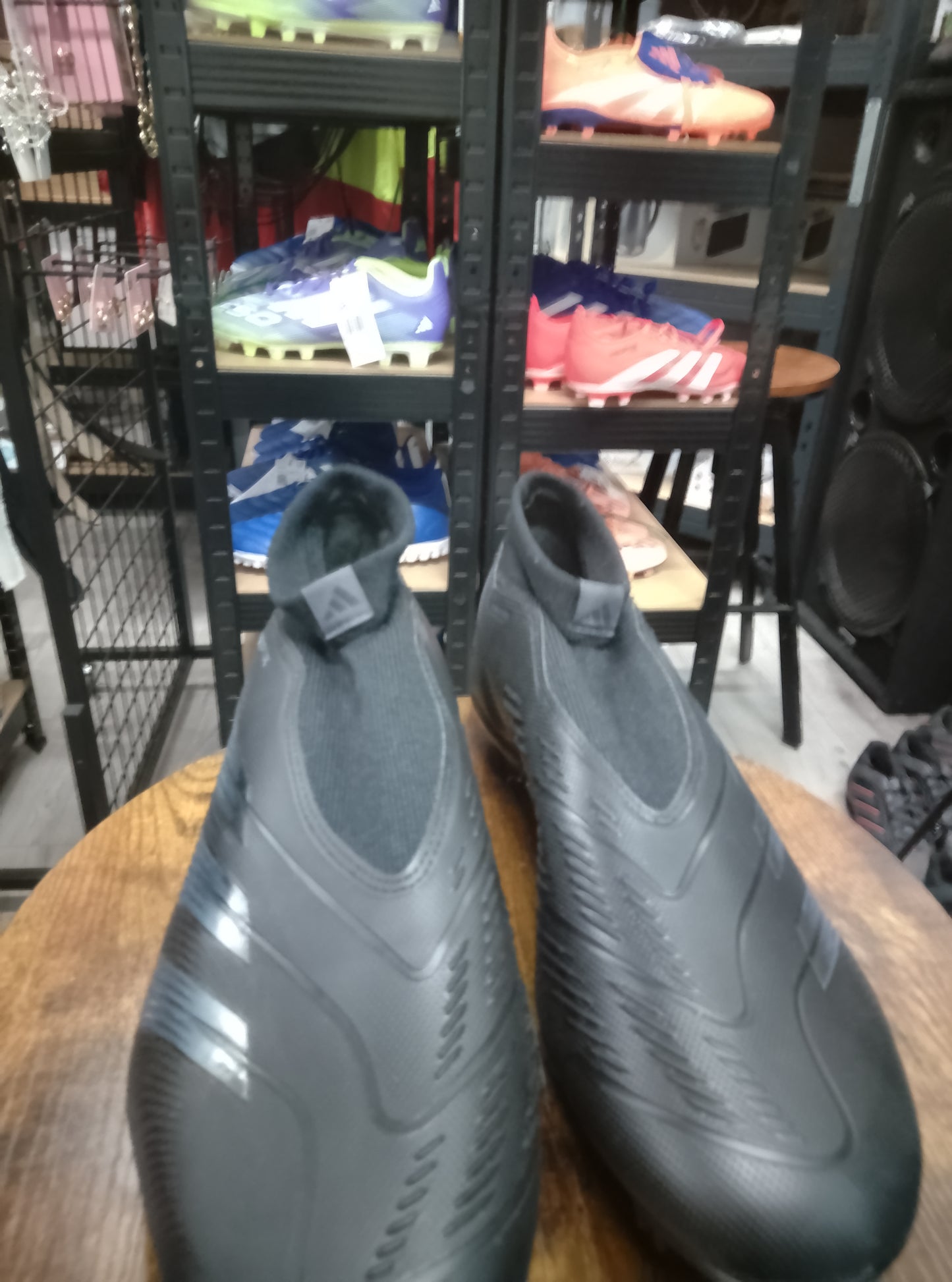 Adidas Predator League Laceless Core Black & Carbon Firm Ground Football Boots