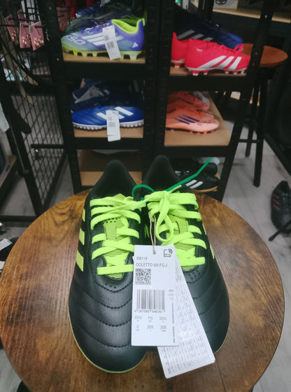 Adidas Goletto VIII Black/Green Firm Ground Junior Football Boots