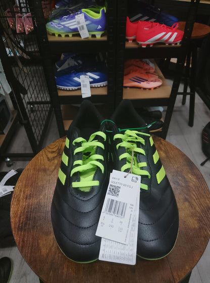 Adidas Goletto VIII Black/Green Firm Ground Junior Football Boots