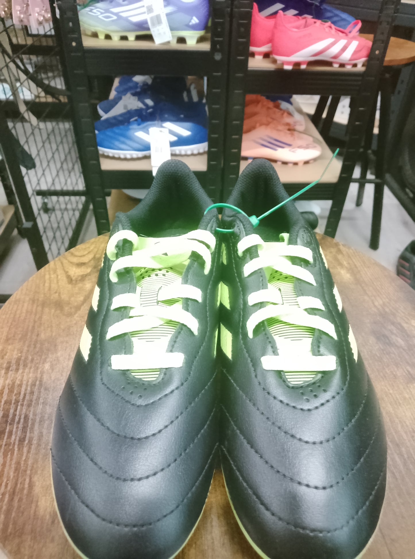 Adidas Goletto VIII Black/Green Firm Ground Junior Football Boots