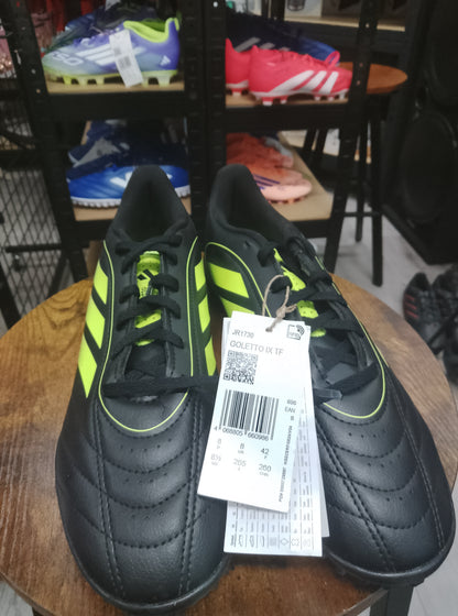 Adidas Goletto IX  Black/Green Turf Football Boots