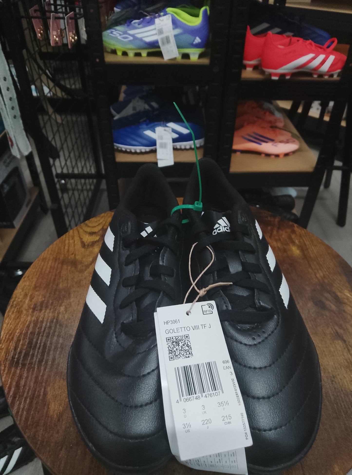 Adidas Goletto VIII Black/White Turf Junior Football Boots