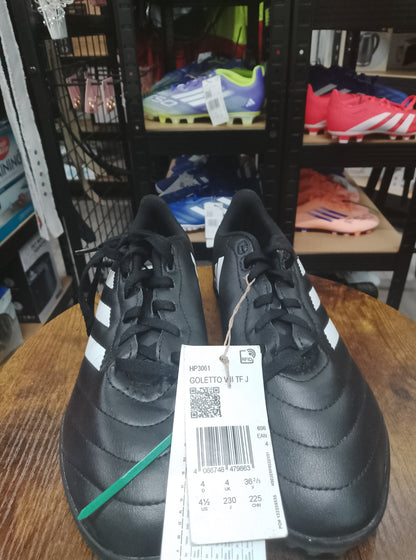 Adidas Goletto VIII Black/White Turf Junior Football Boots