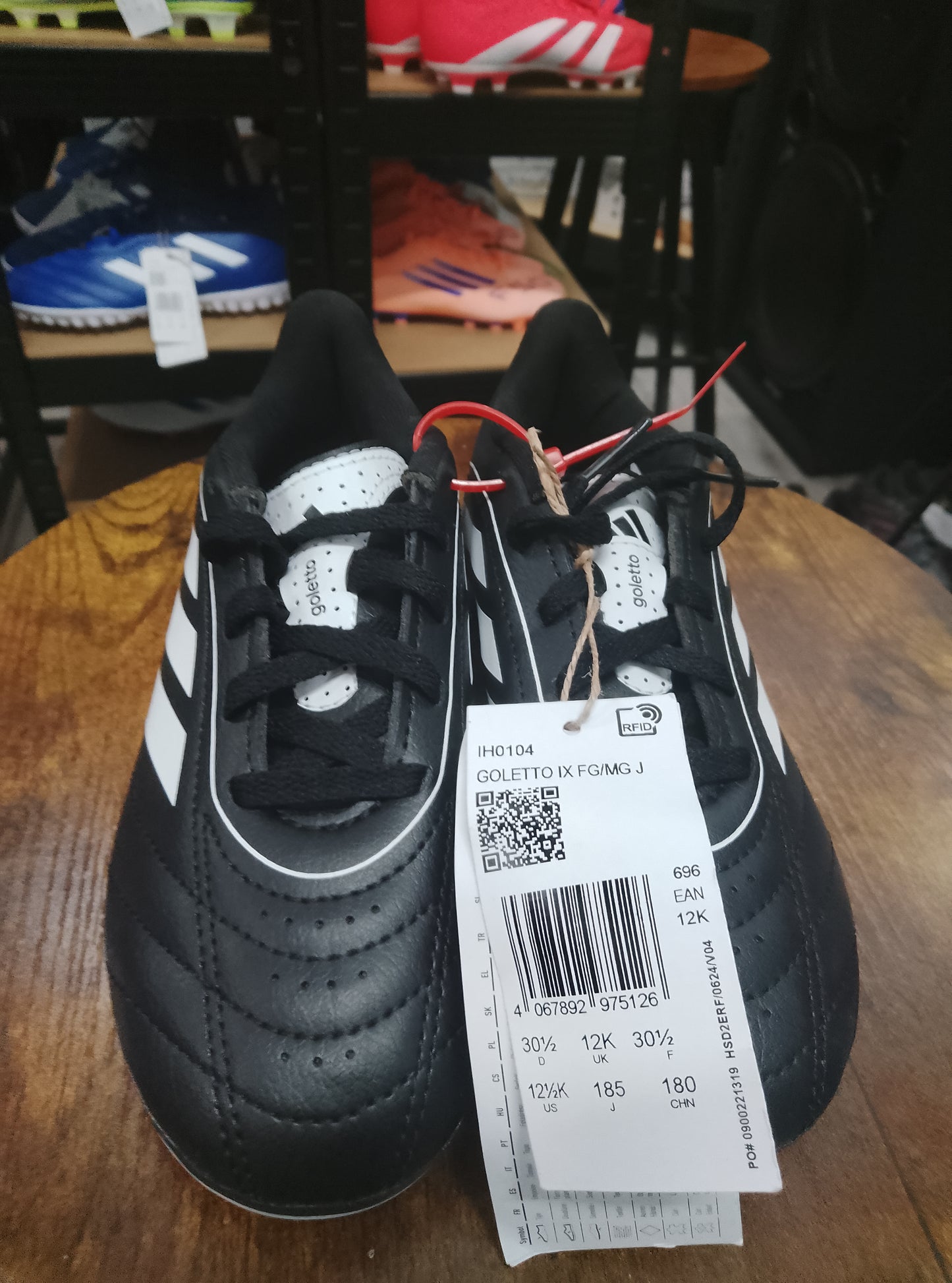 Adidas Goletto IX Black/White FG/MG Junior Football Boots