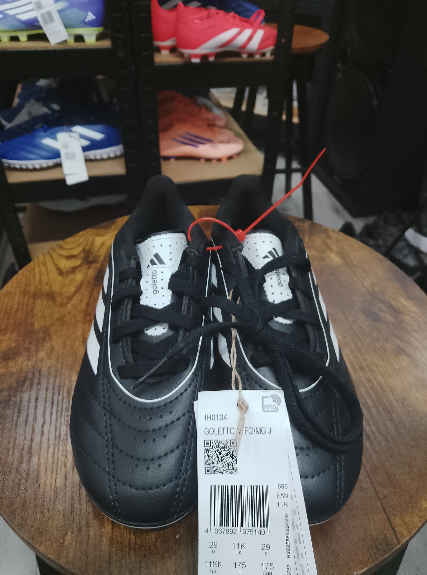 Adidas Goletto IX Black/White FG/MG Junior Football Boots