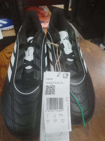Adidas Goletto IX Black/White Turf Football Shoes