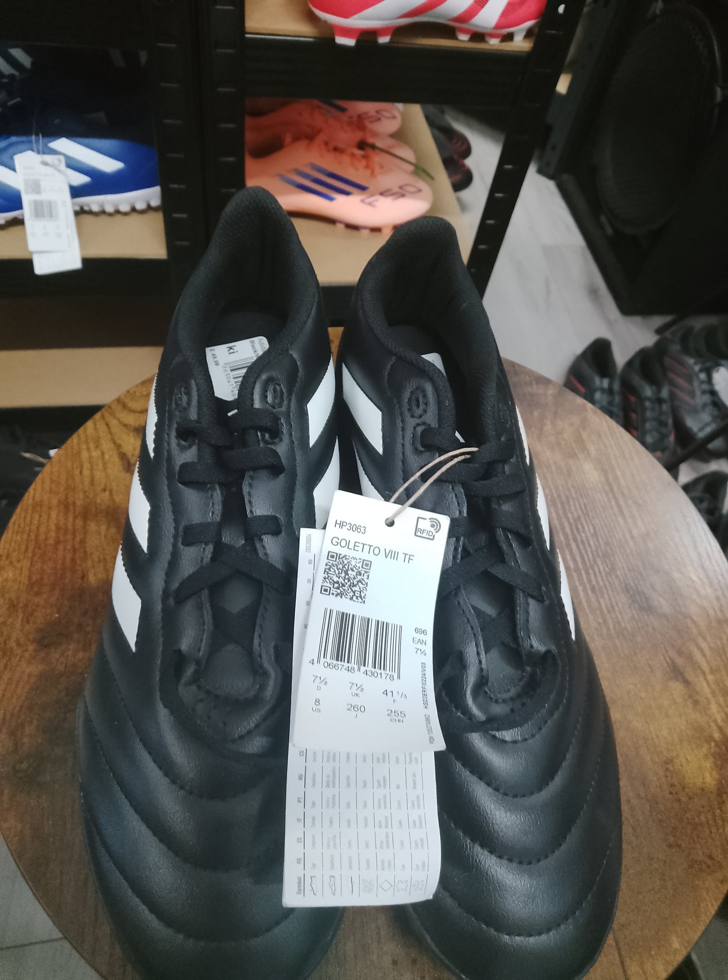 Adidas Goletto IX Black/White Turf Football Shoes
