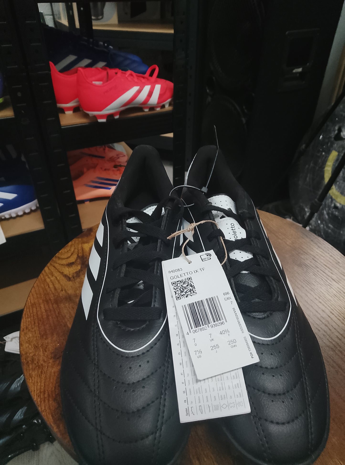 Adidas Goletto IX Black/White Turf Football Shoes