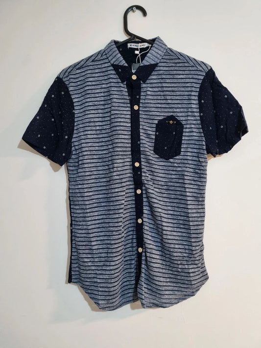MEDIUM BLUE STYLISH SHORT SLEEVED SHIRT