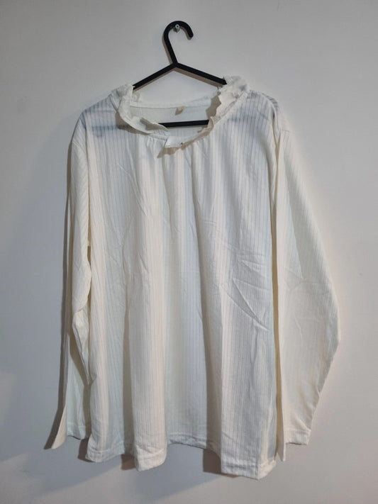 XXXL WOMENS WHITE LONGSLEEVED TOP