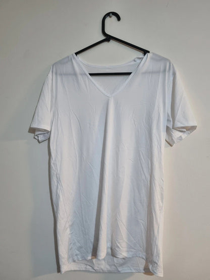 UNISEX MEDIUM PLAIN LIGHT WEIGHT V-KNECK T-SHIRT