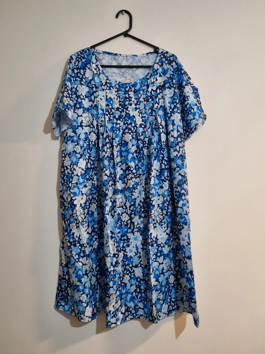 2XL BLUE FLOWER DRESS