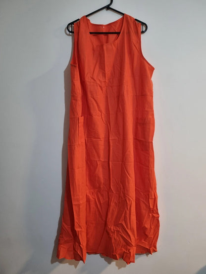 4XL PLAIN ORANGE DRESS