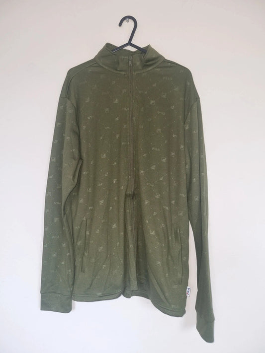 LARGE GREEN FILA ZIPPED JACKET