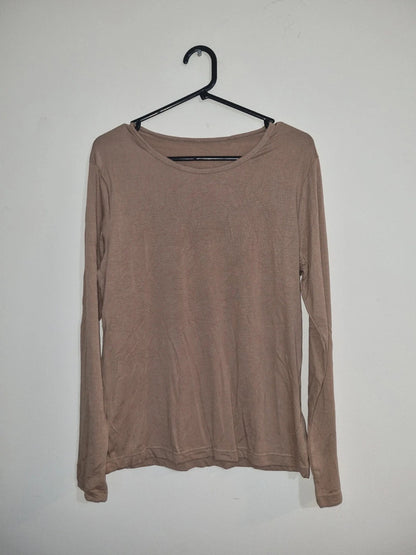 LARGE ADULTS KHAKI LONG-SLEEVED T-SHIRT