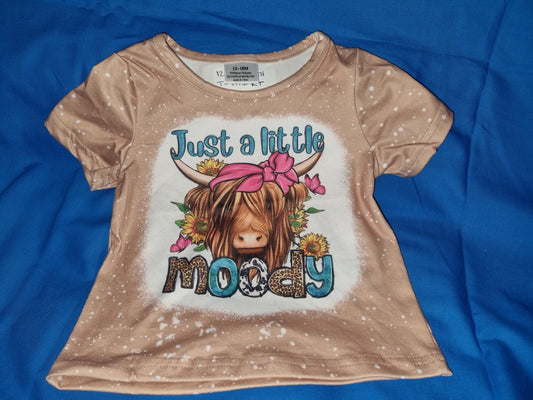 JUST A LITTLE MOODY KIDS T-SHIRT
