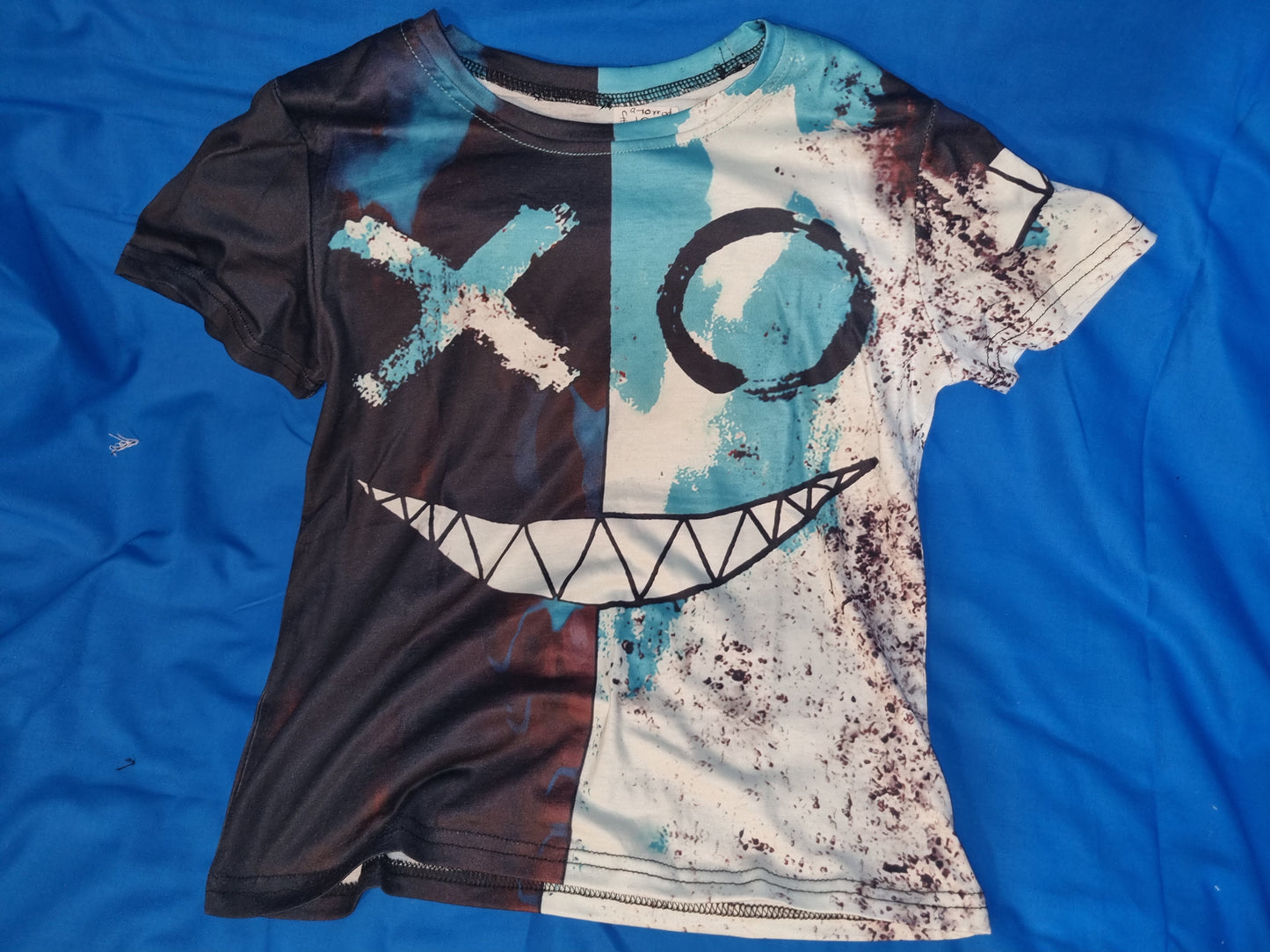 CHILDRENS BLACK/WHITE SMILE T-SHIRT