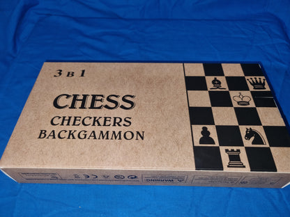 3 in 1 Chess, Checkers and Backgammon