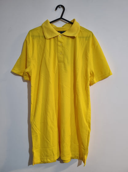 Light breathable yellow polo shirt