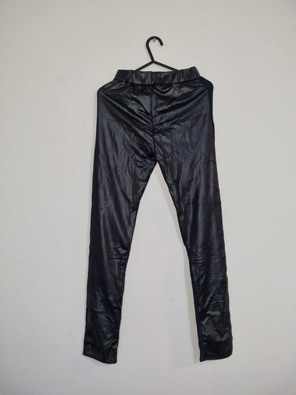 Women's XSmall Blue Sparkle Faux Leather Pants