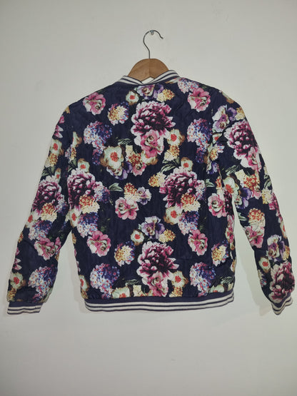 Teen/XSmall Women's Dark Blue Floral Jacket