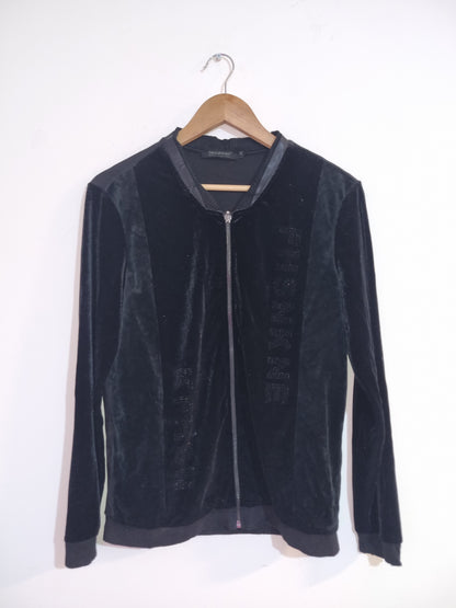 Women's Medium Black Zipup Sweater