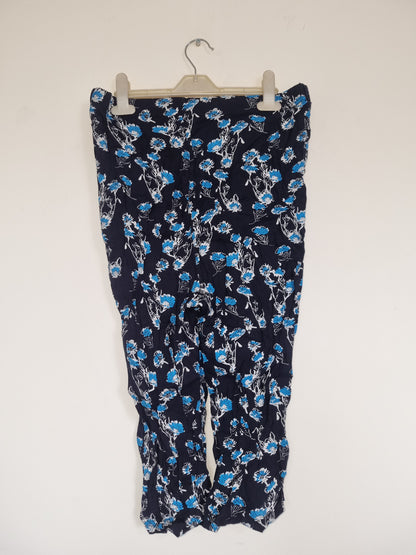 Women's Medium Blue/Floral Leggings
