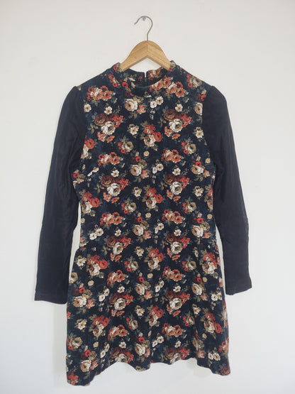 Women's Small Black/Floral Dress