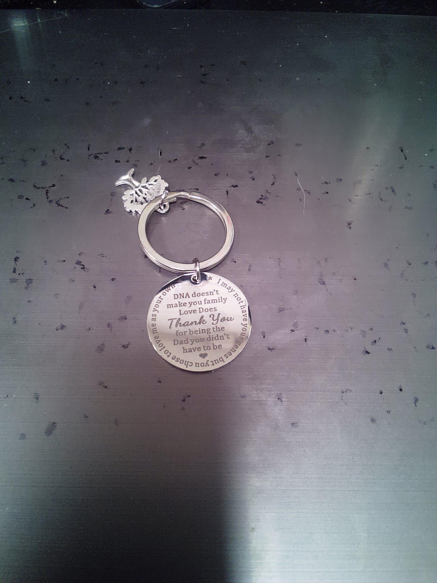 Step Dad Thank You Keyring