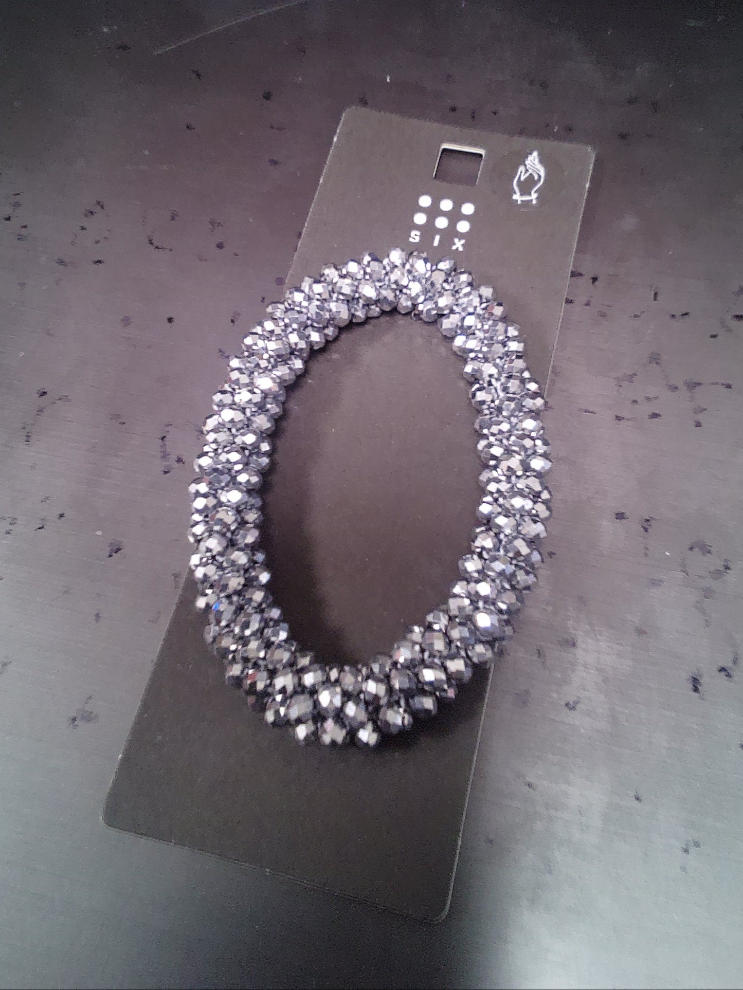 Silver Colored Crystal Bracelet